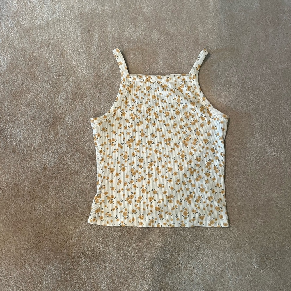 Yellow floral tank